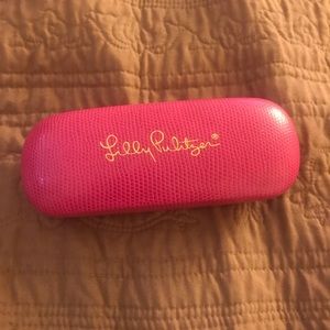 Lilly Pulitzer Hot pink Sunglasses Case.